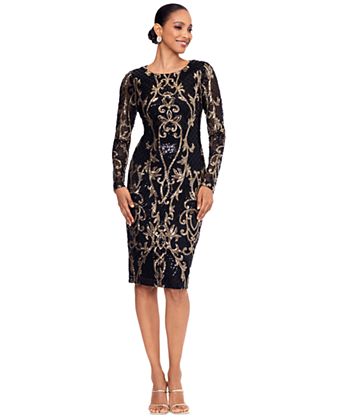 macy's black and gold dress Dress features full lining macys homecoming dresses black Black