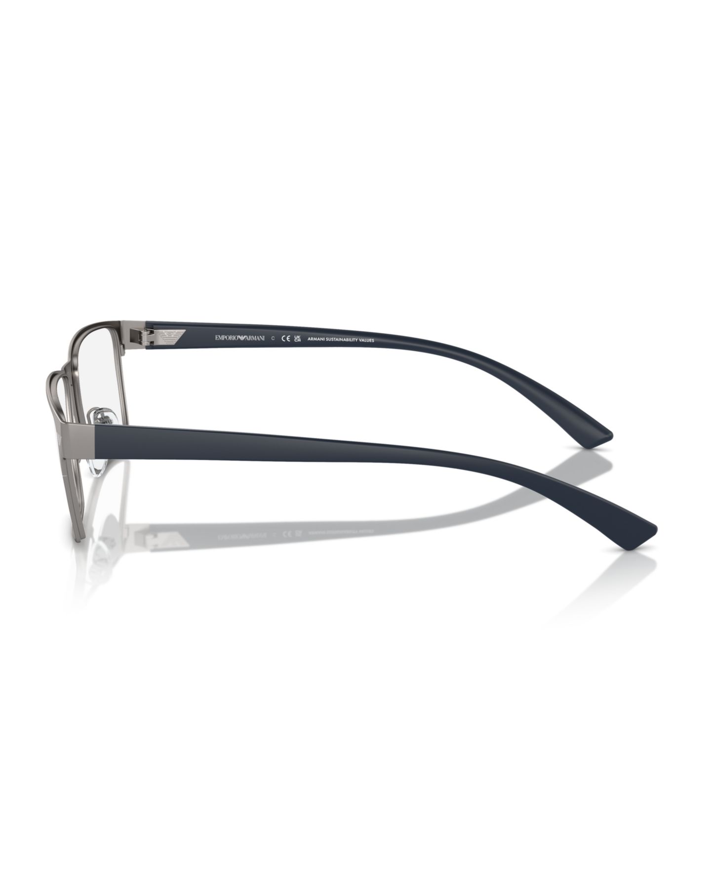 Мужские очки Emporio Armani Man Rectangle Metal EA1157 Eyeglasses, цвет: Графитовый — фото 4
