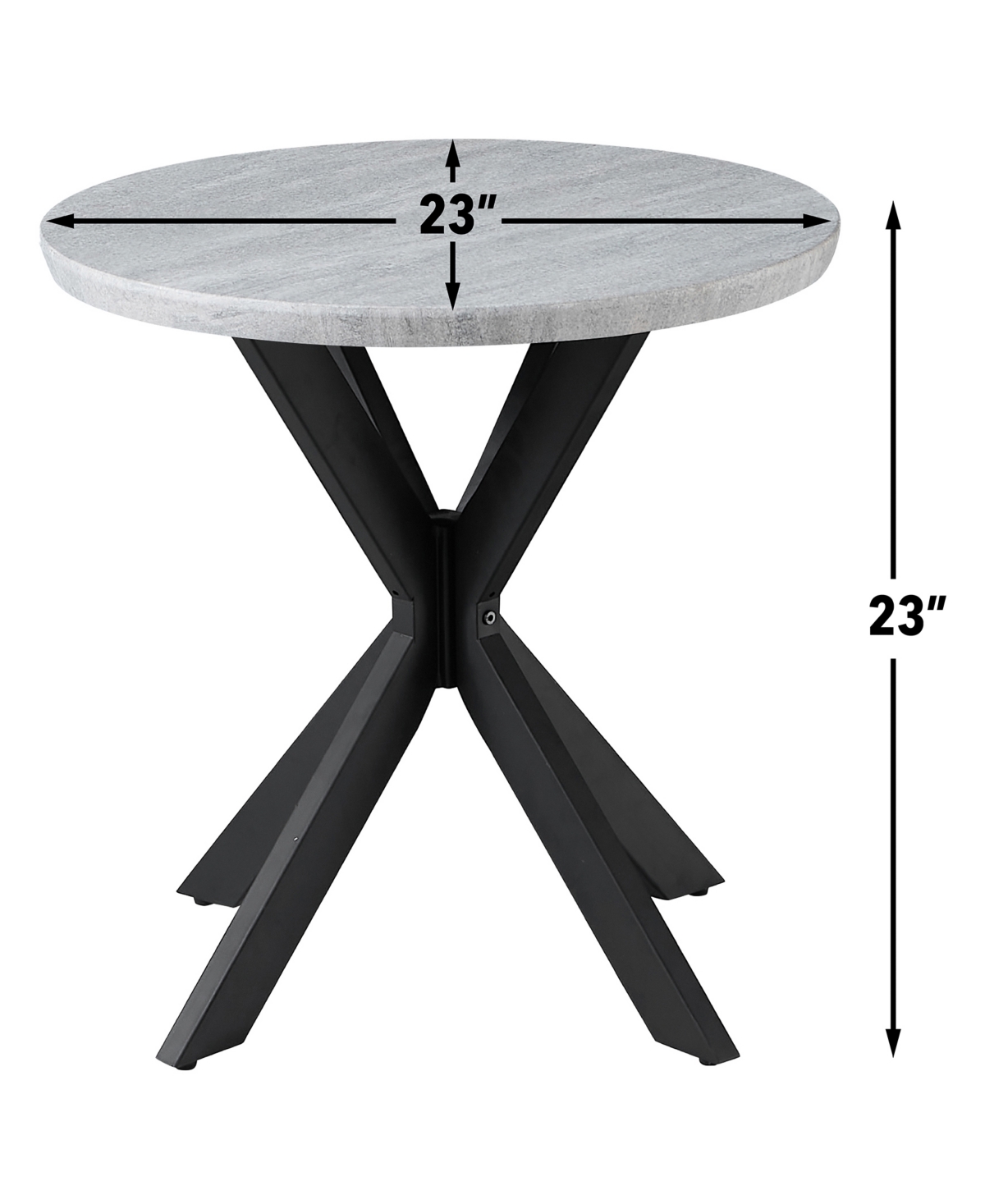 Macy's Keyla 23" Metal End Table In Black