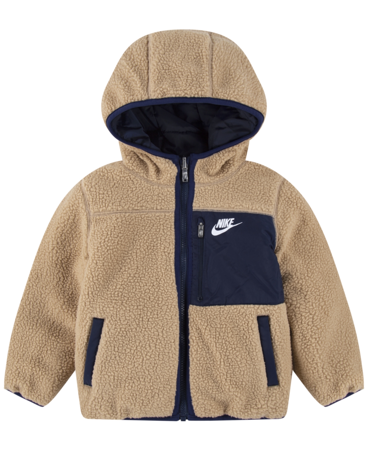 Nike Toddler Boys Reversible Faux-Sherpa Jacket