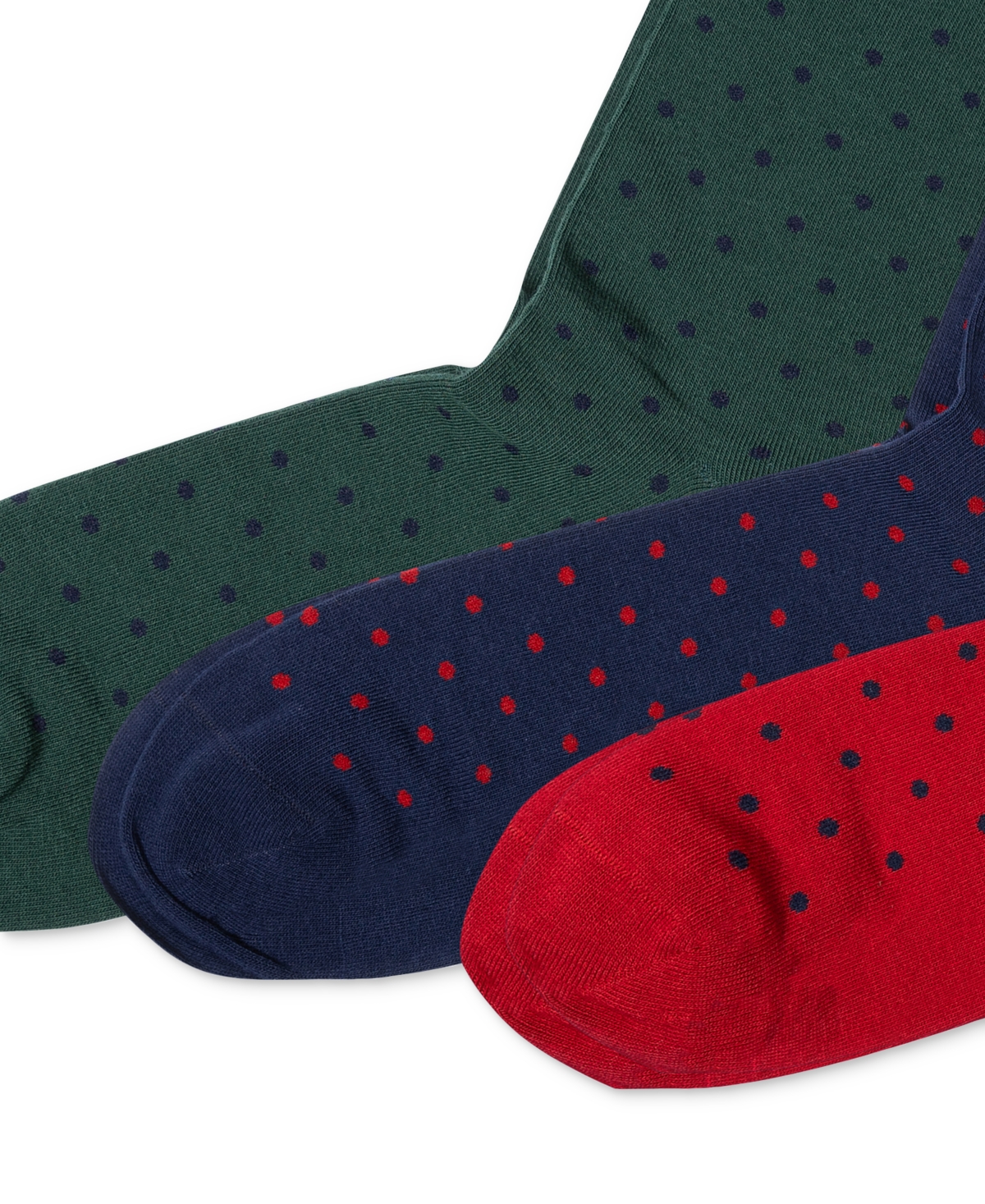 Polo Ralph Lauren Men's 3-Pk. Classic Dot Dress Socks -Navy/Red Assorted