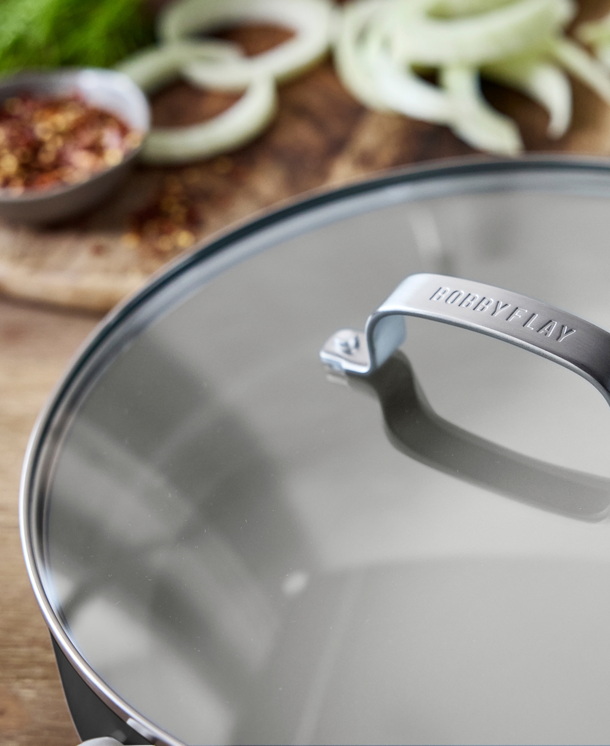 Greenpan X Bobby Flay Professional Grade Ceramic Nonstick 4.5-quart Saute Pan With Lid In Black