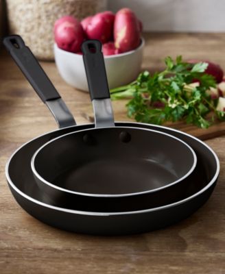 X Bobby Flay Nonstick Stainless Steel 8" and 10" Frypan Set