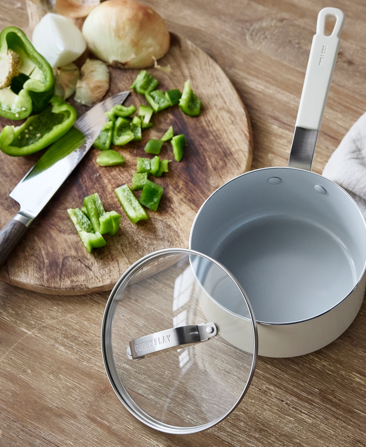 Greenpan X Bobby Flay Professional Grade Ceramic Nonstick 2.53-quart Saucepan With Lid