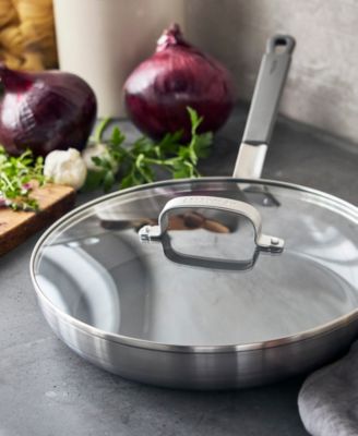 X Bobby Flay Nonstick Stainless Steel 12" Frypan with Lid