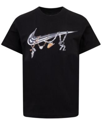 Nike - Toddler & Little Girls Swoosh Charm Graphic Short-Sleeve Cotton T-Shirt