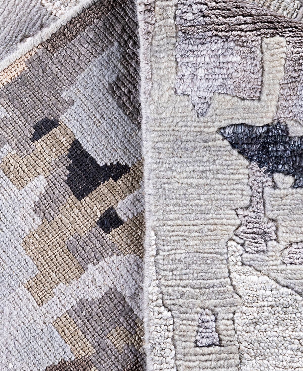 Adorn Hand Woven Rugs Indian Ooak M6993 9'1''x12' Area Rug In Gray