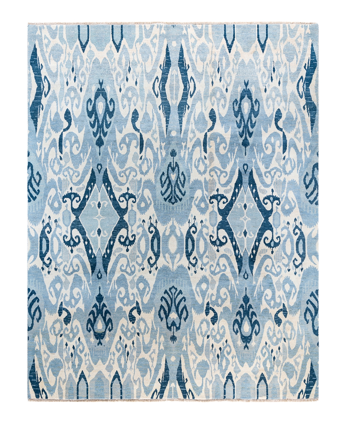 Adorn Hand Woven Rugs Indian Ooak M6207 8'x10'4'' Area Rug - Blue