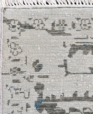Adorn Hand Woven Rugs Indian Ooak M7033 Rug Collection In Navy