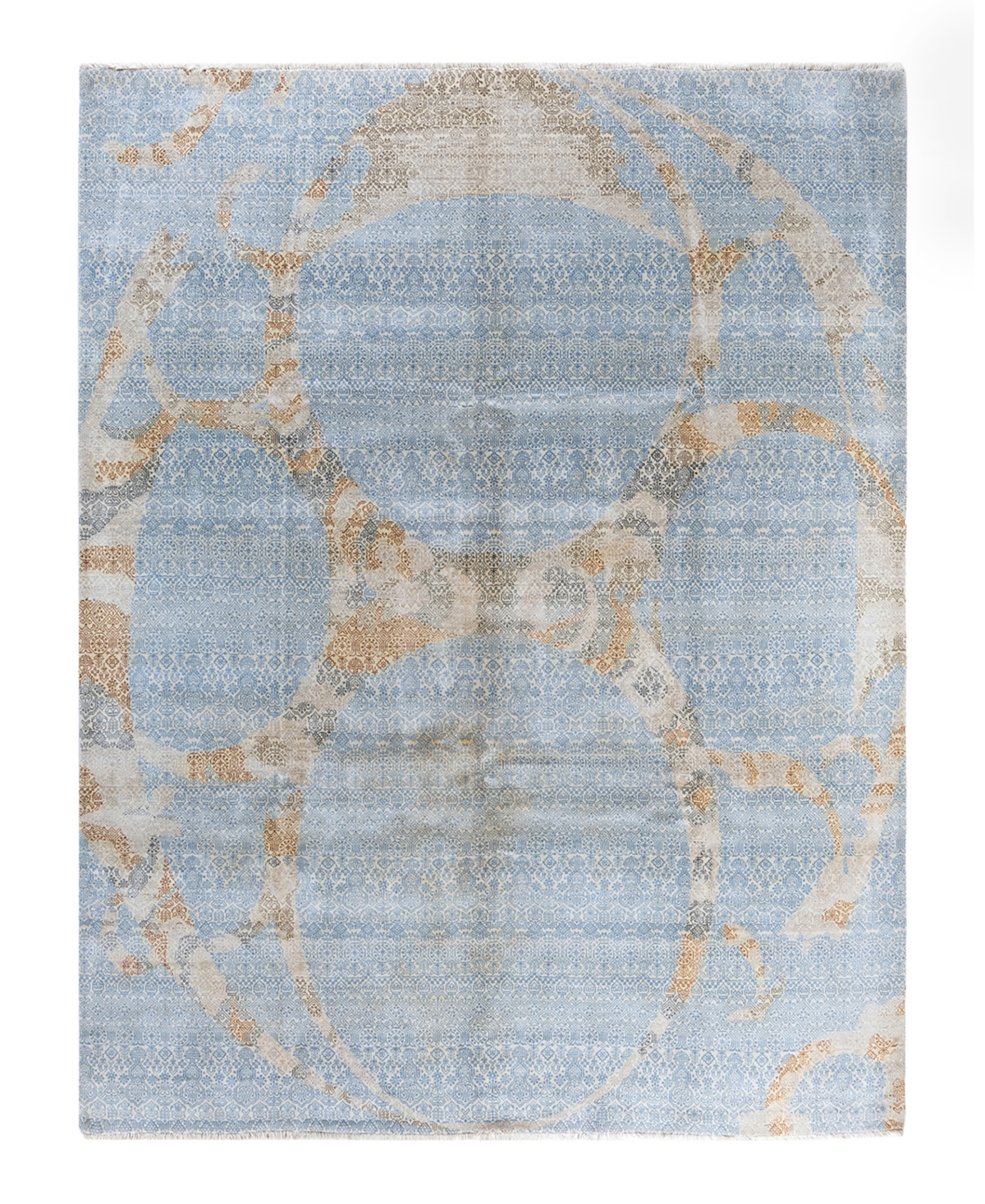 Adorn Hand Woven Rugs Indian Ooak M6443 8'1''x10'3'' Area Rug - Blue/Gray