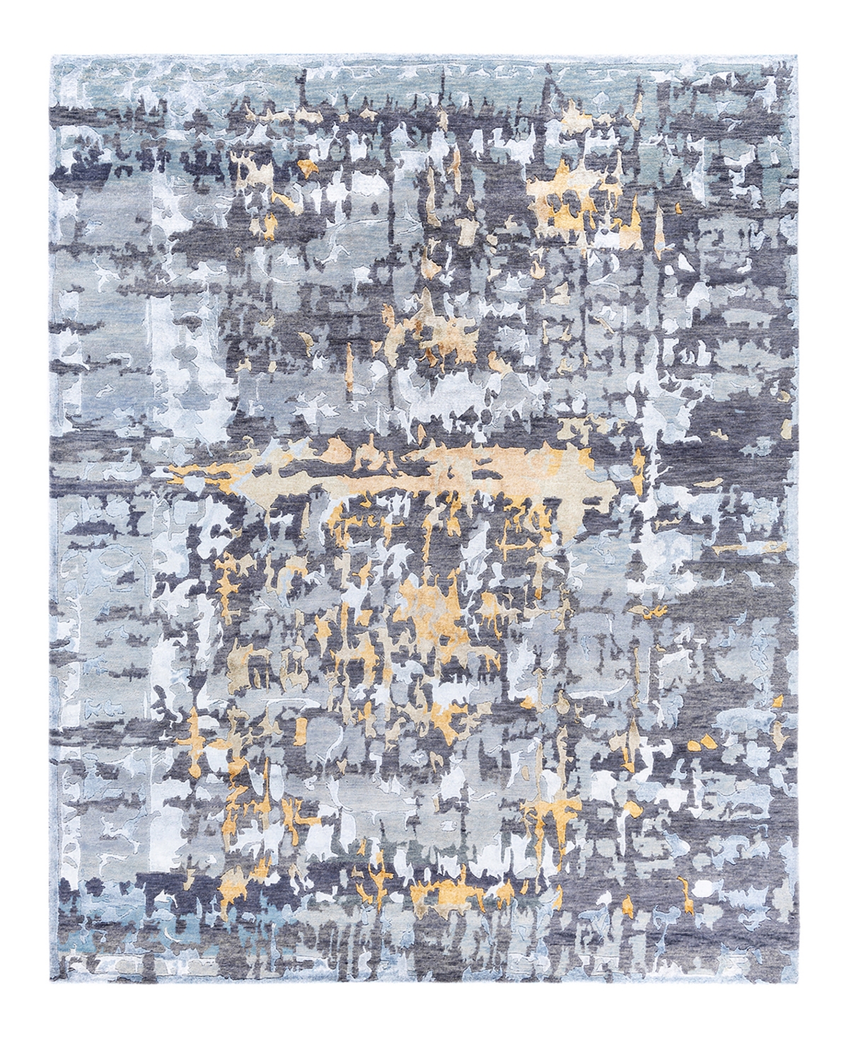 Adorn Hand Woven Rugs Indian Ooak M7358 8'3''x10' Area Rug - Gray