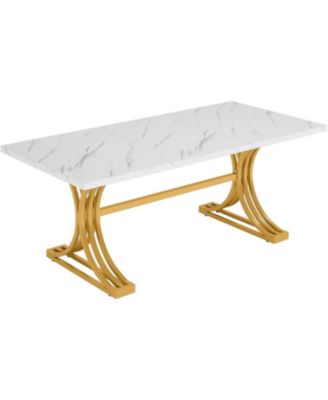 Tribesigns 63-Inch Rectangular Dining Table for 4 to 6, Kitchen Tables ...