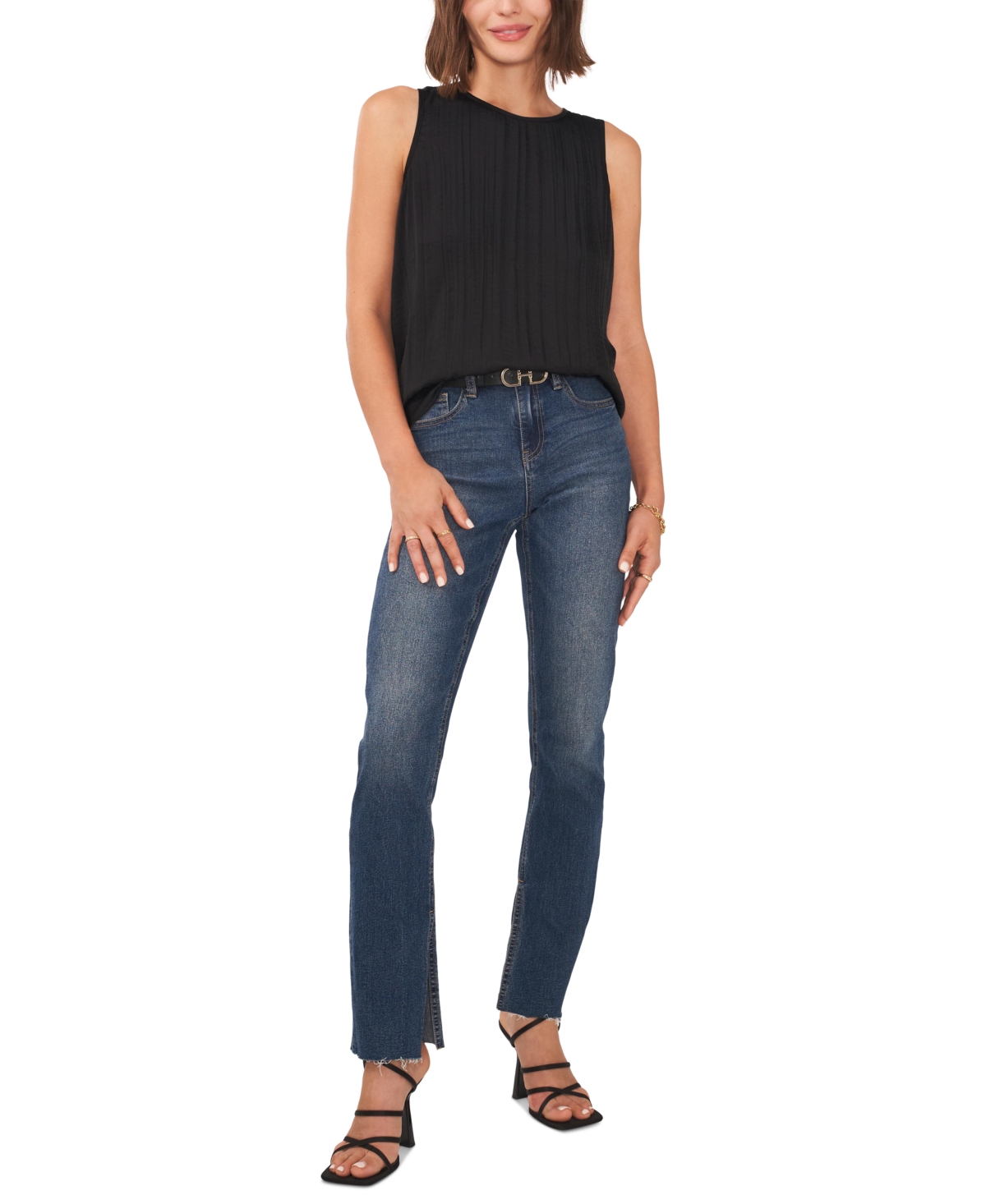 Vince Camuto Women's Pleated Sleeveless Top