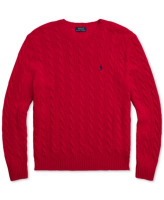 Men's Wool-Cashmere Cable-Knit Sweater