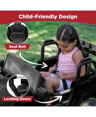 12V Kids Ride On Truck Car w/ Remote Control, Spring Suspension, Bluetooth, LED Lights