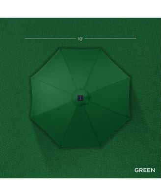 10Ft Solar LED Lighted Patio Umbrella with Tilt Adjustment and UV-Resistant Fabric