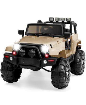 12V Kids Ride On Truck Car w/ Remote Control, Spring Suspension, Bluetooth, LED Lights