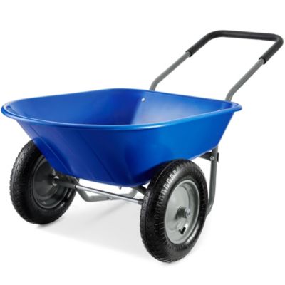 Dual-Wheel Home Wheelbarrow Yard Garden Cart for Lawn, Construction
