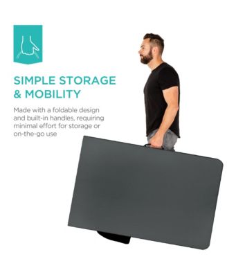 8ft Plastic Folding Table, Indoor Outdoor Heavy Duty Portable w/ Handle, Lock for Picnic