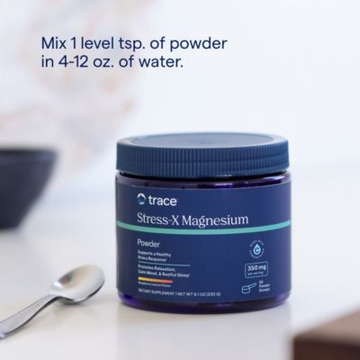 Stress-X Magnesium: Drink mix for stress, muscle & sleep support. Highly-absorbable raspberry lemon powder. 8.1 oz (50 servings).