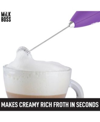 Milk Boss Powerful Milk Frother Handheld With Upgraded Holster Stand