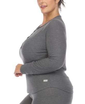 Plus Size Waffle Pajama Set