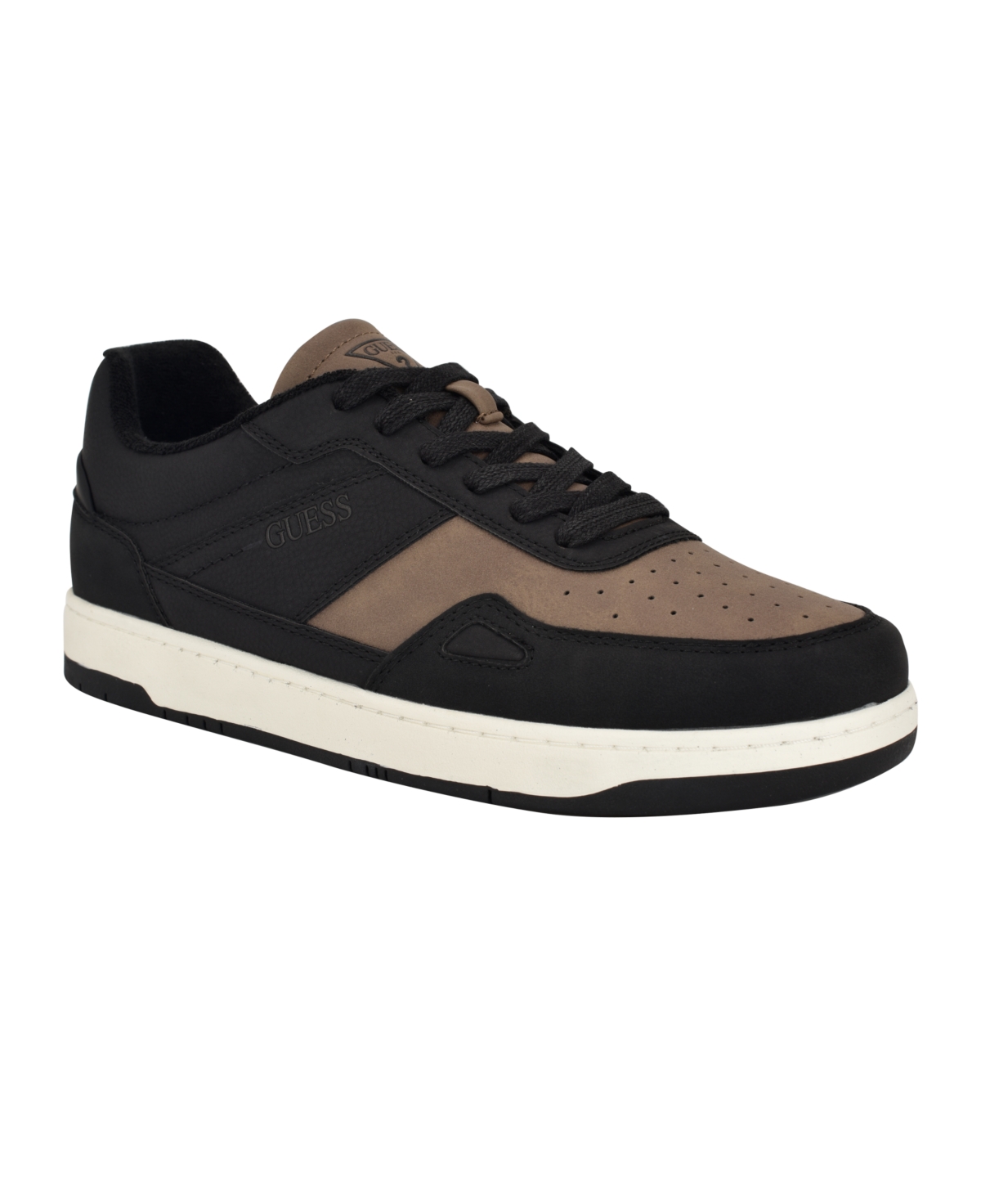 Men's Tolyo Perf Toe Fashion Lace Up Sneakers - Black/Taupe