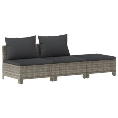 Garden Lounge Set Grey, Dark grey