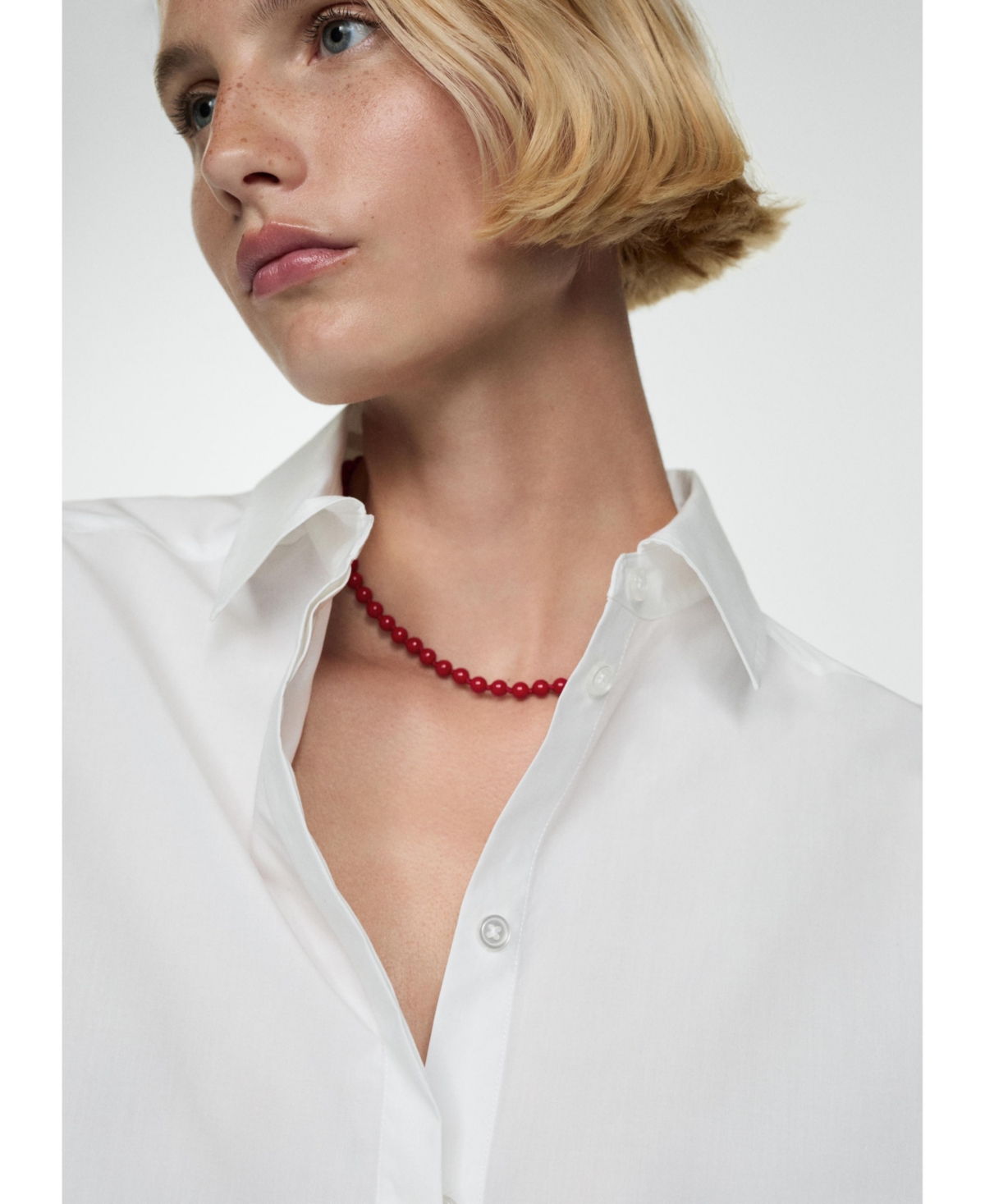 Mango Women's Jewel Buttons Lyocell Shirt