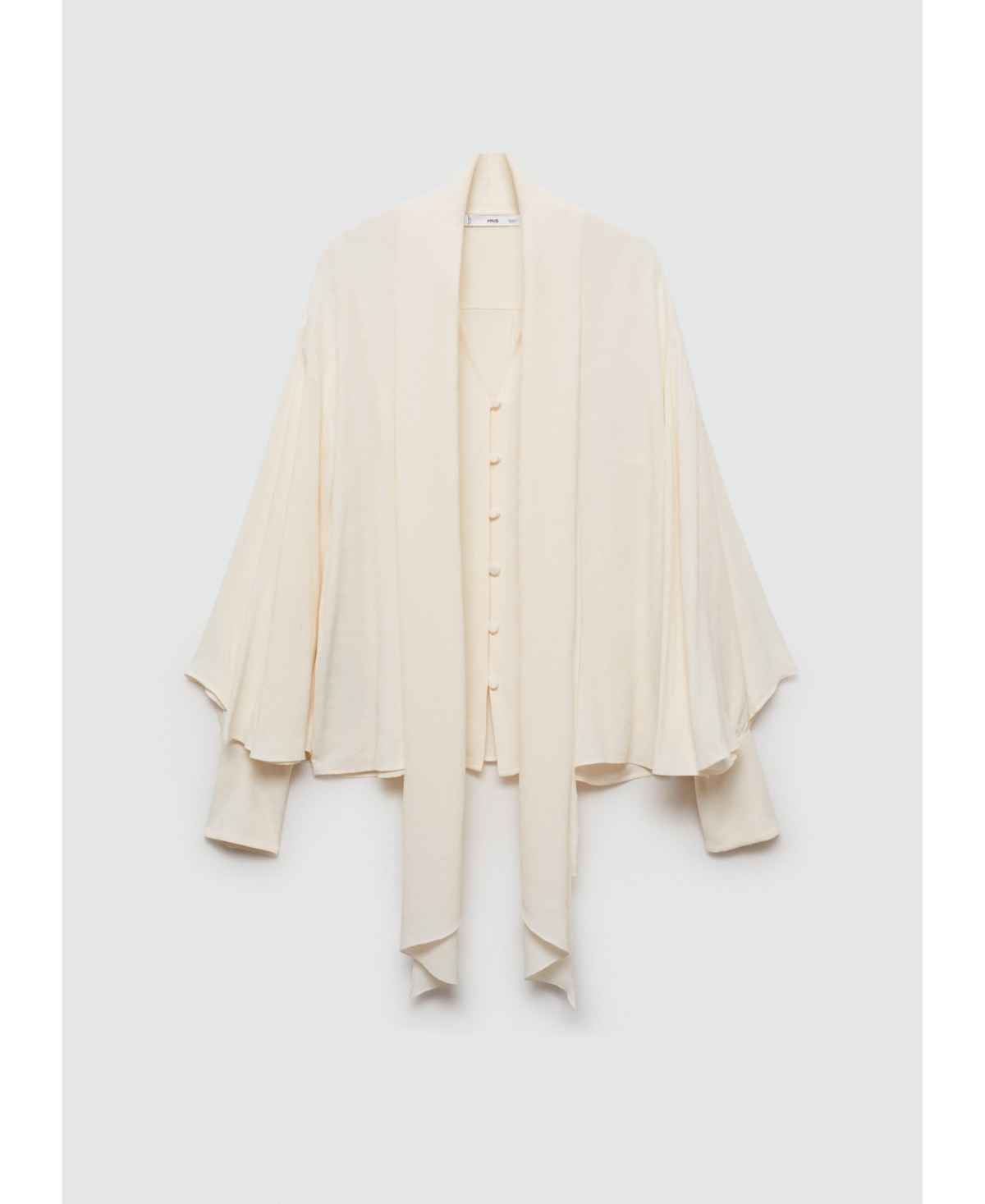 Mango Women's Neck Tie Fluid Blouse