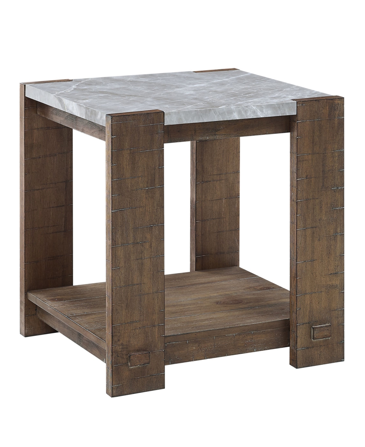 Macy's Libby 22" Wood End Table In Dark Brown