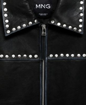 Women's Studded Leather Jacket