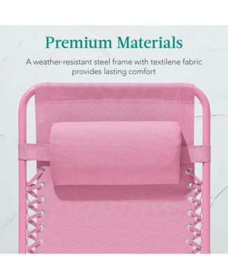 Monochromatic Zero Gravity Chair, Folding Patio Recliner w/Side Tray, Headrest