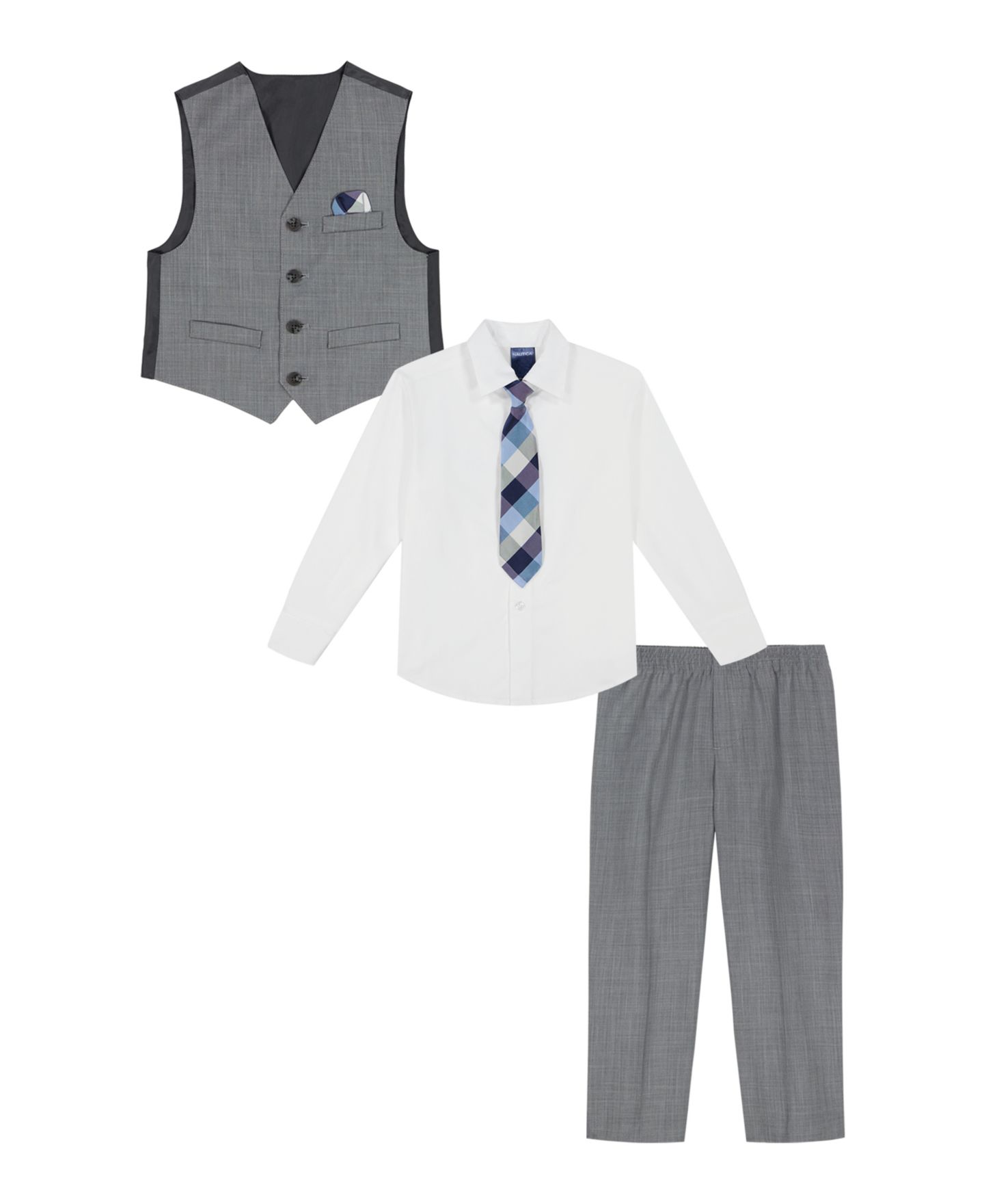 Жилеты Nautica Deco Sharkskin Vest, 4-Piece Set для мальчиков-малышей — фото 2