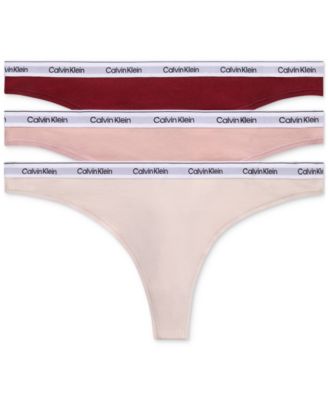 Calvin Klein Women s 3 Pk. Modern Logo Low Rise Thong Underwear QD5209 Macy s