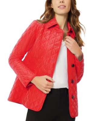 Jones New York - Women's Diamond-Quilted Button-Up Jacket