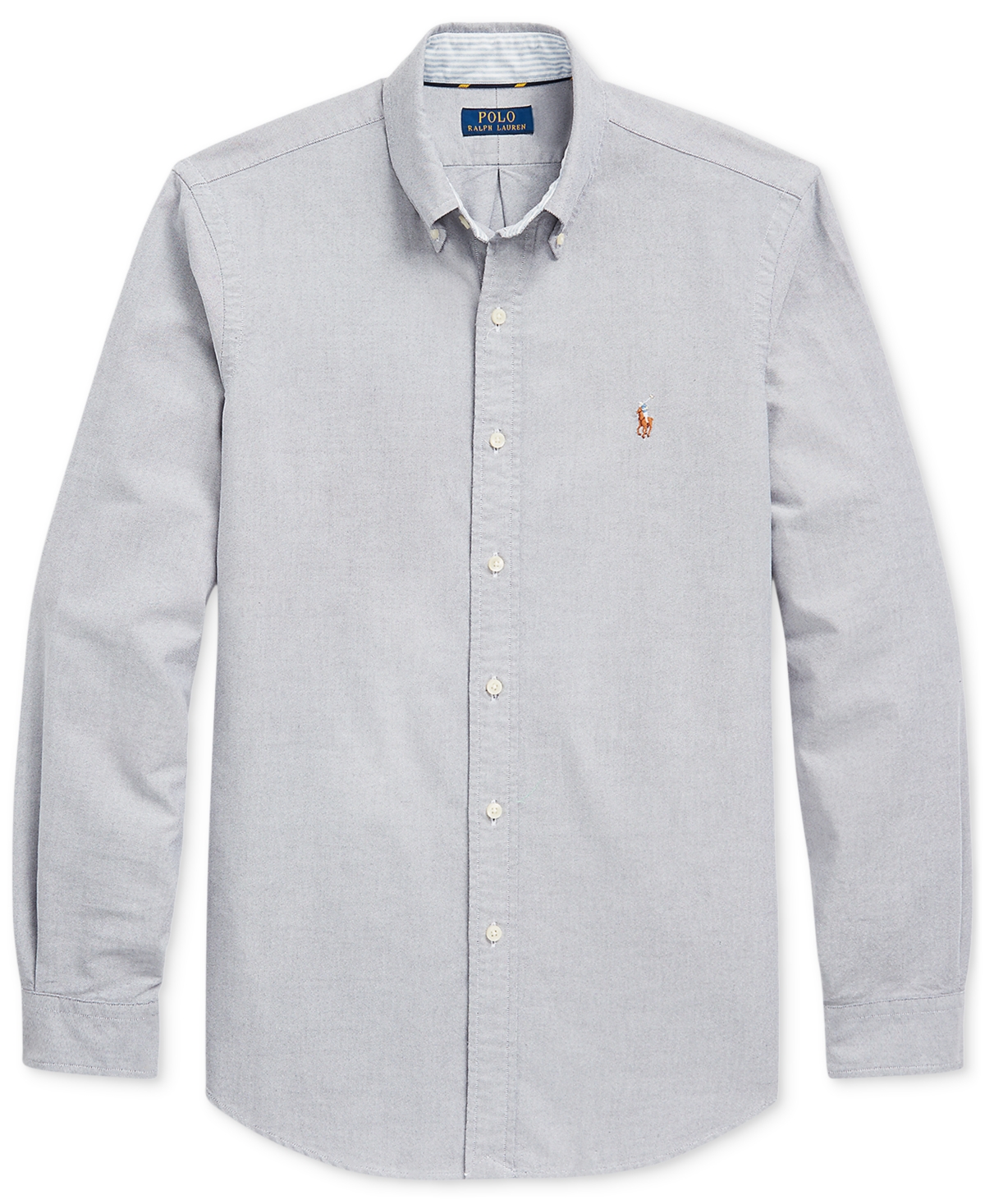 Polo Ralph Lauren Custom-fit Oxford Shirt In Gray