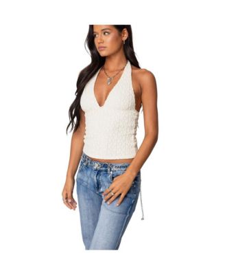 Womens Willow Textured Halter Top