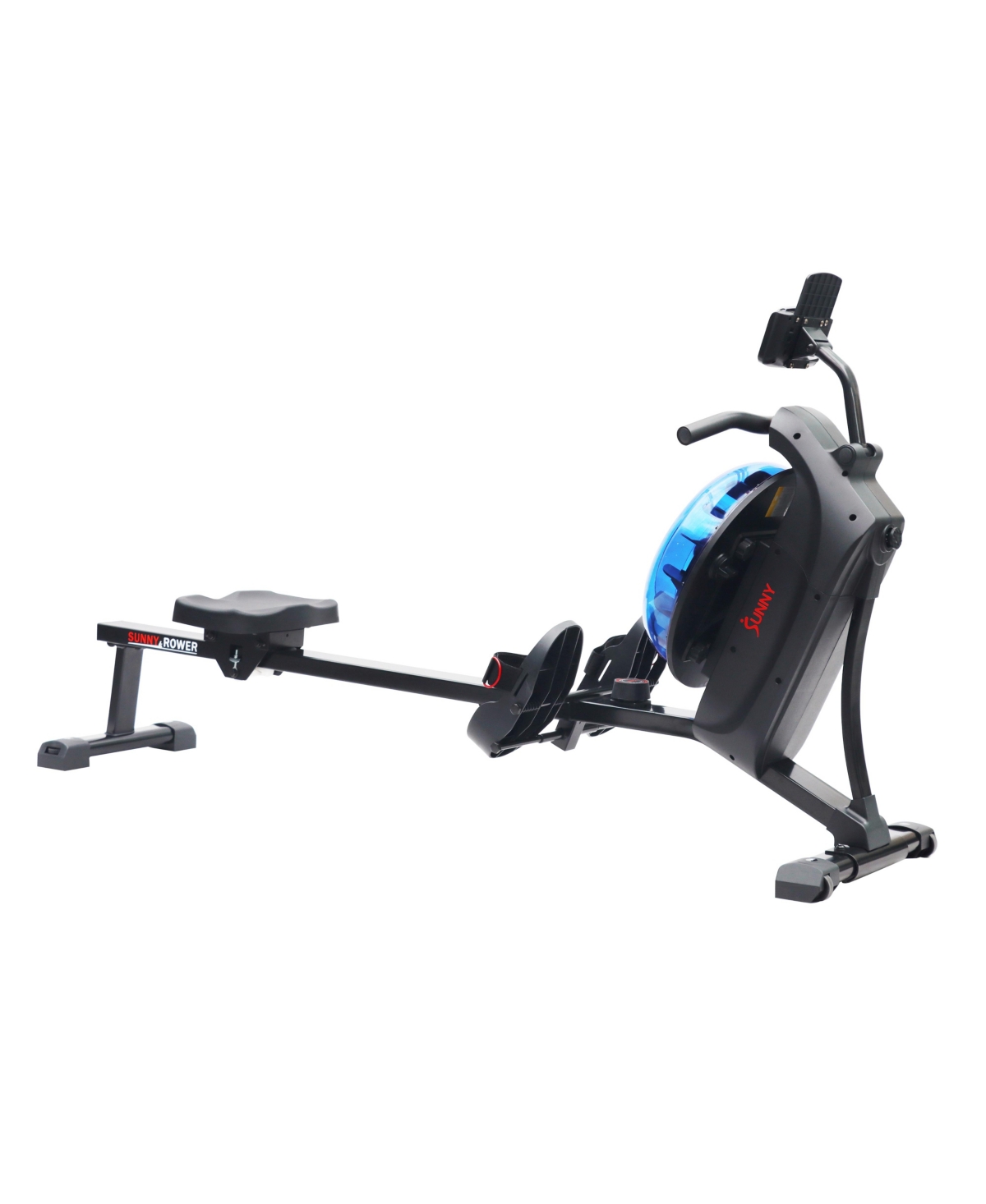 Sunny Health & Fitness Hydro + Dual Resistance Smart Magnetic Water Rowing Machine - Sf-RW522017BLU - Blue