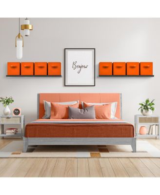 13 Inch 8 Pack Sturdy Collapsible Fabric Storage Cubes with Handle - for Organizing Clothes, Toys, Books,  Shelves & more