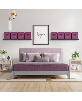 13 Inch 8 Pack Sturdy Collapsible Fabric Storage Cubes with Handle - for Organizing Clothes, Toys, Books,  Shelves & more