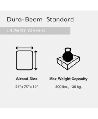 Dura-Beam Standard Series Downy Airbed with Built-In Foot Pump, Full Size