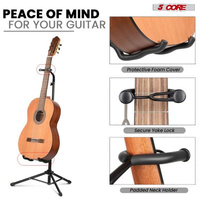 Guitar Stand Floor Foldingholder Soporte Para Guitarra for Acoustic Electric Bass GSH HD BLK