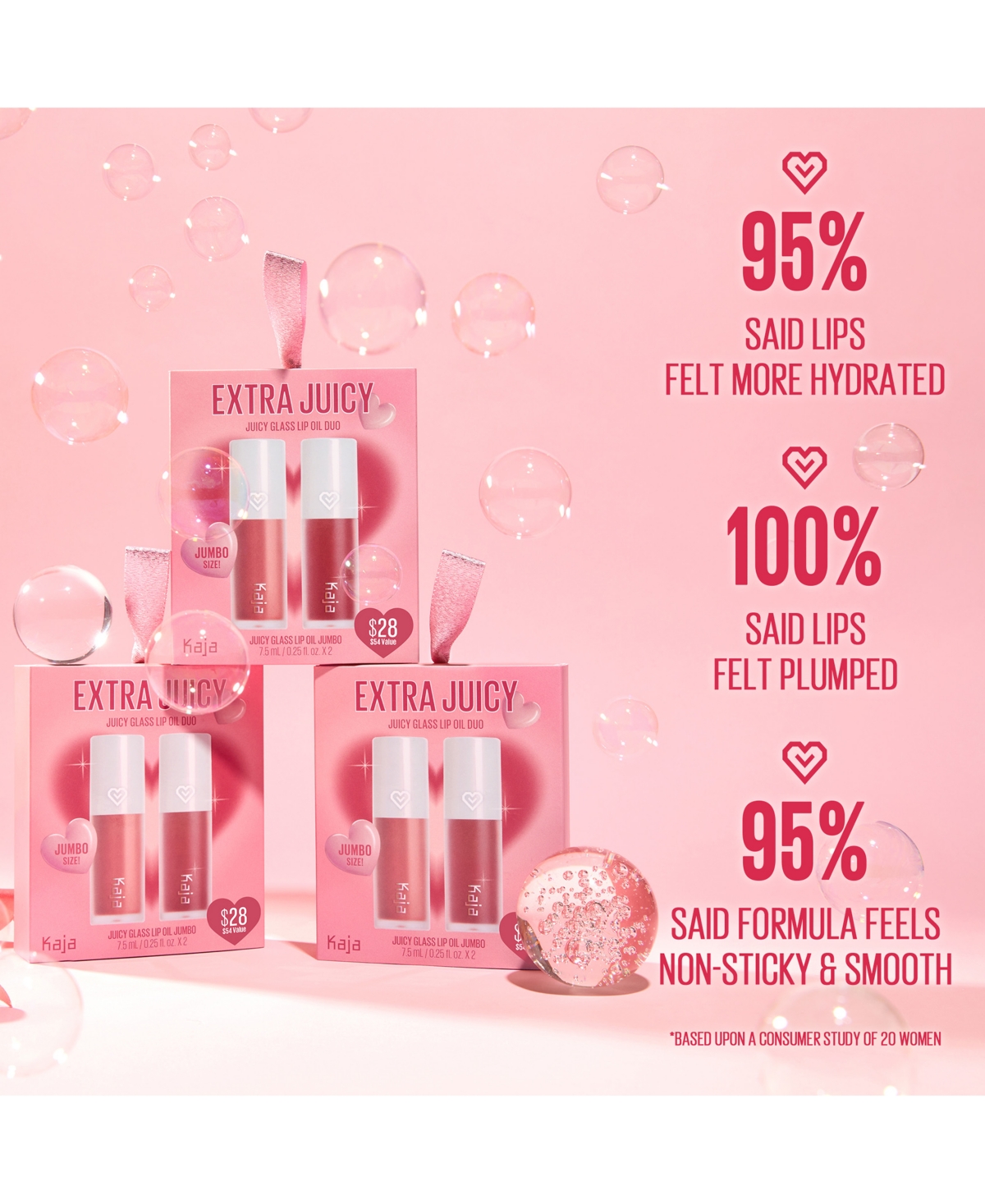 KAJA 2-PC. EXTRA JUICY JUICY GLASS LIP OIL SET 