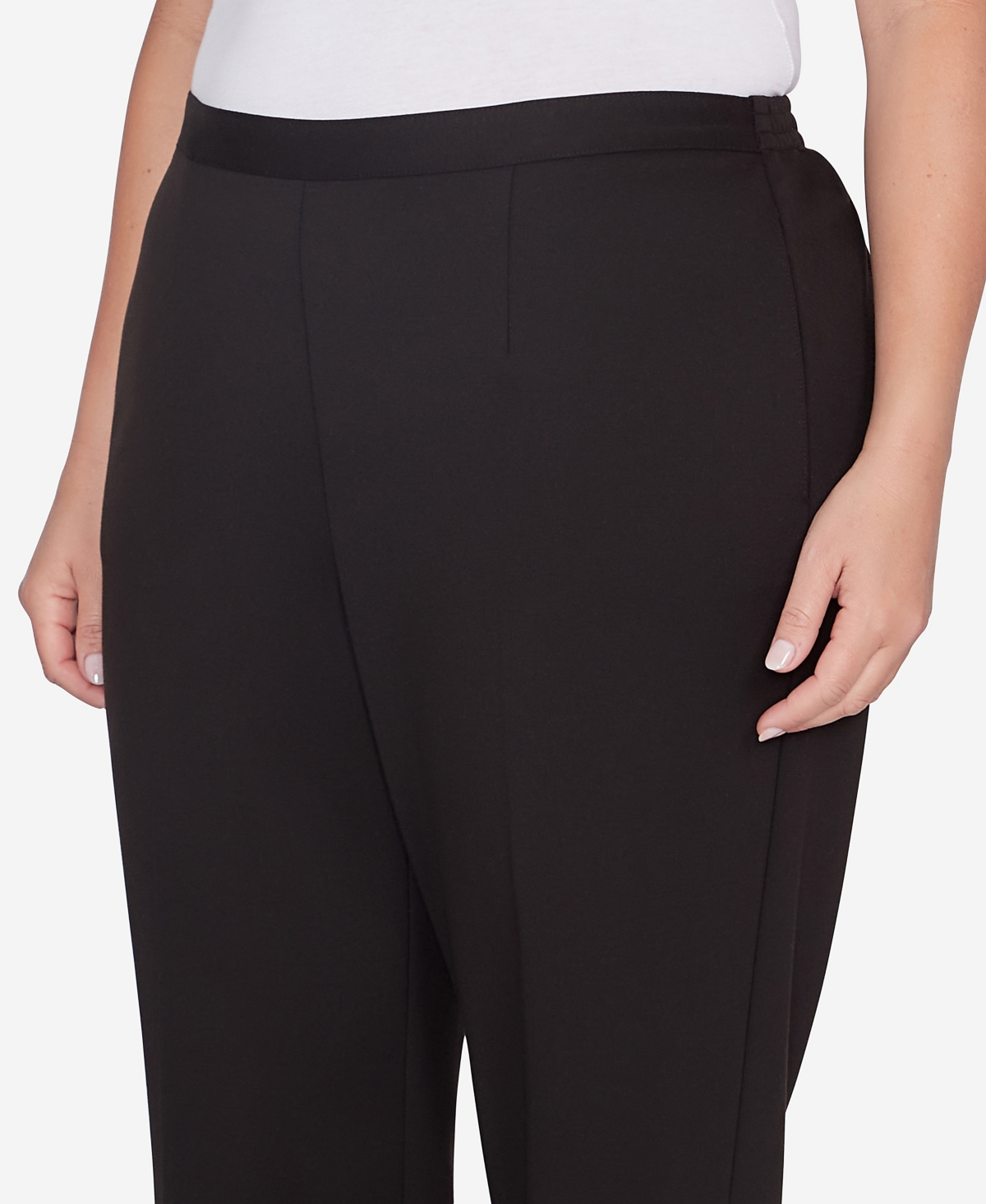 Alfred Dunner Plus Size Runway Ready Pull On Ponte Average Length Pants