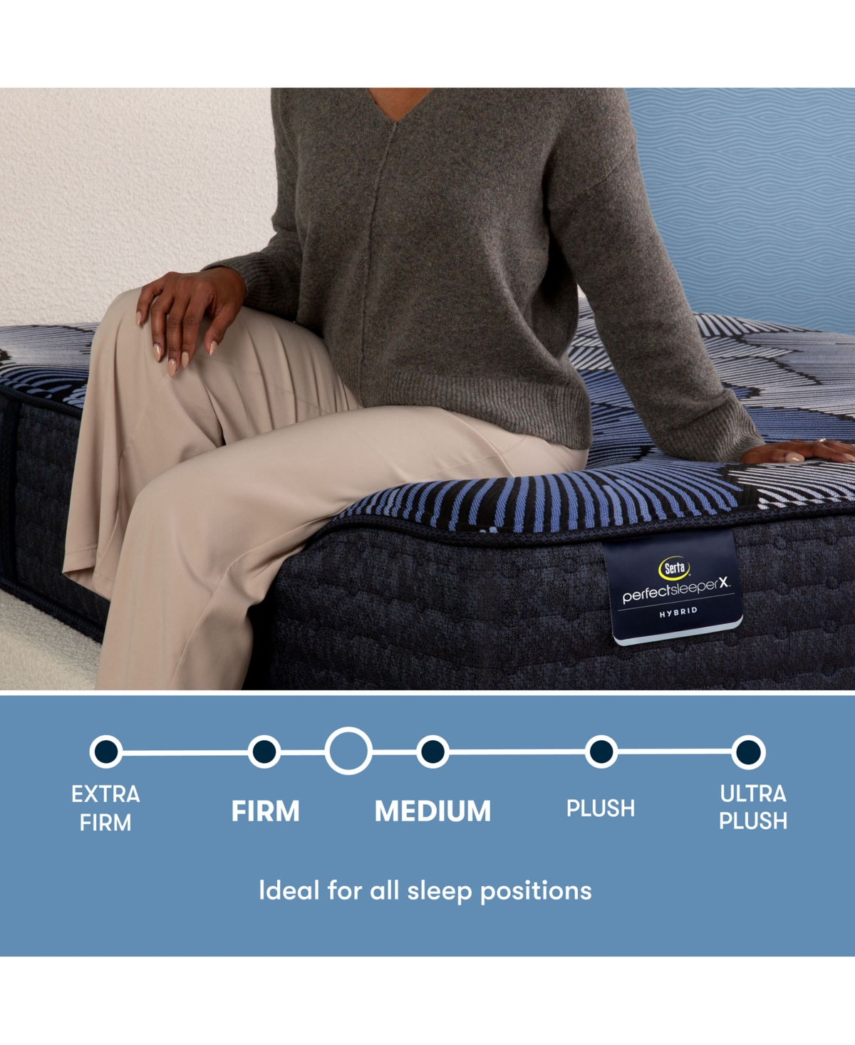 Serta Perfect Sleeper X Prescott 14" Smooth Hybrid Medium Firm Mattress