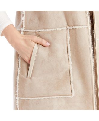 Women's Kourtney Faux Shearling Hooded Vest