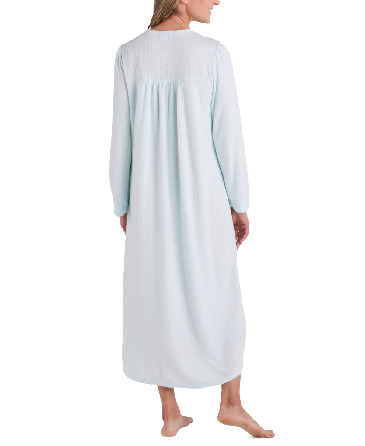 MISS ELAINE WOMEN'S PAISLEY-PRINT LACE-TRIM NIGHTGOWN 