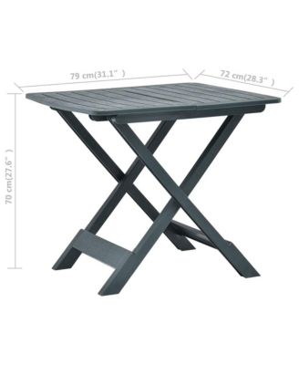 Garden Table Green Plastic Medium Foldable Garden Table