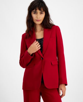 Bar III - Women's Notched Collar One-Button Blazer, Created for Macy's